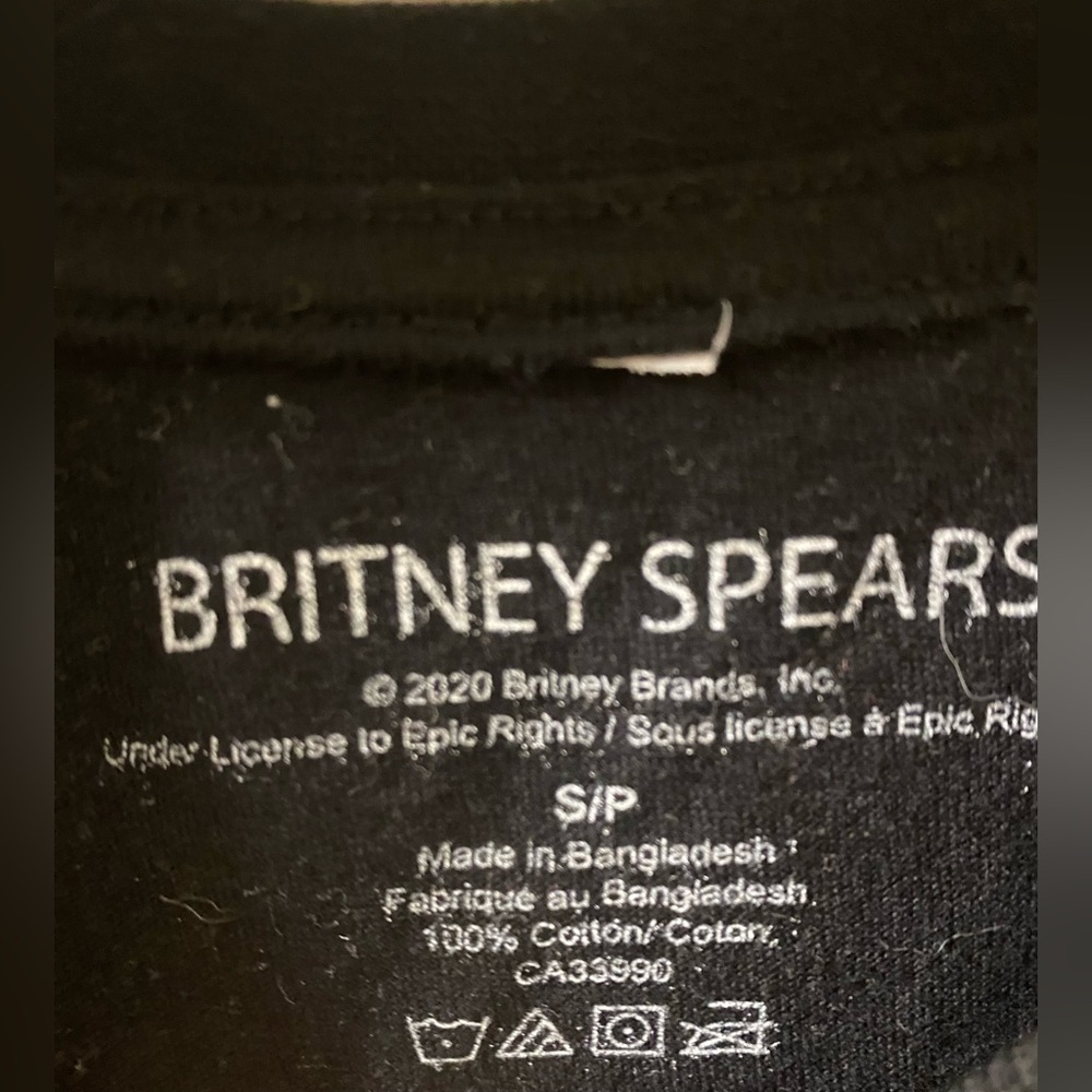 Britney Spears Black Graphic T-Shirt - Picture 3 of 4